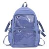 Zaino a Spalla in Nylon per Studenti Universitari X90D Itabag Giapponese Trasparente Grande Capacità Borsa Scolastica per Esposizione Spille Anime