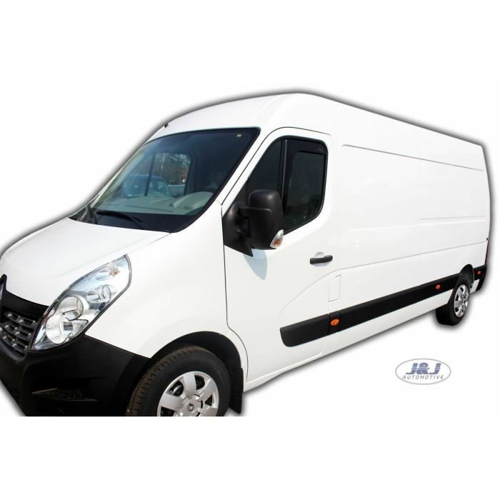 Déflecteurs d'air - J&amp;J AUTOMOTIVE - Opel Movano 2010-2022 - Fumé - Acrylique renforcé - Installation facile