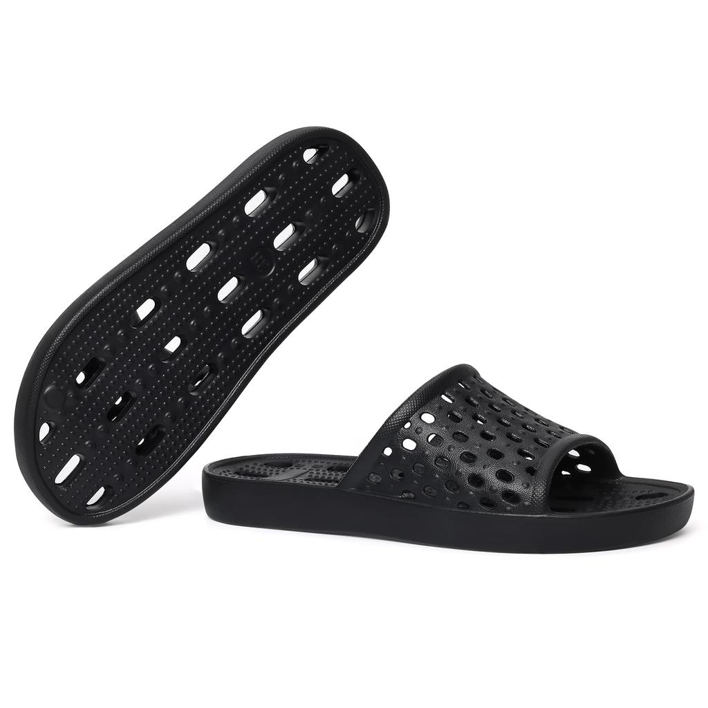 Fashion Crestar Women's Shower Shoes Non-Slip Quick Dry Shower Slipper Lightweight Pool Sandals with Drain Holes Adult Bathroom Slippers