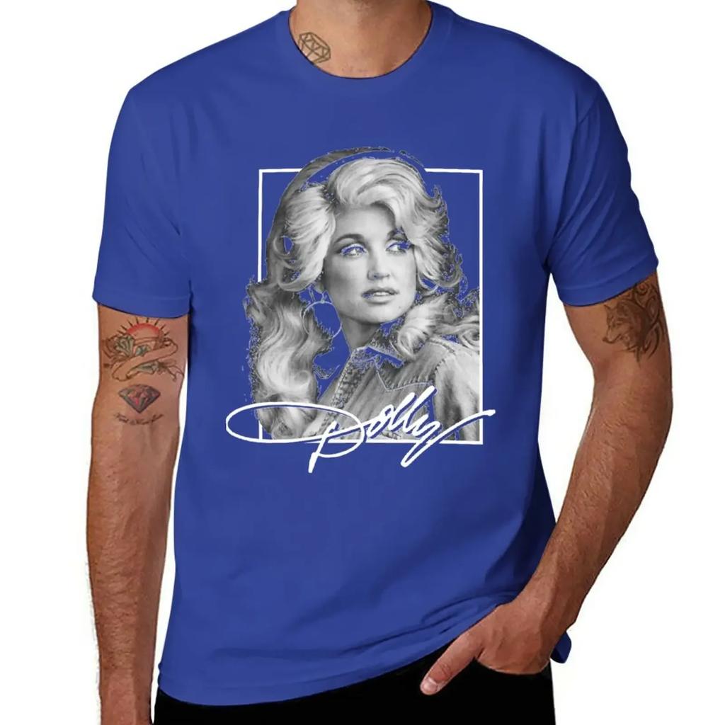 T-shirt Dollys Partons abbigliamento hippie divertenti magliette da uomo alte