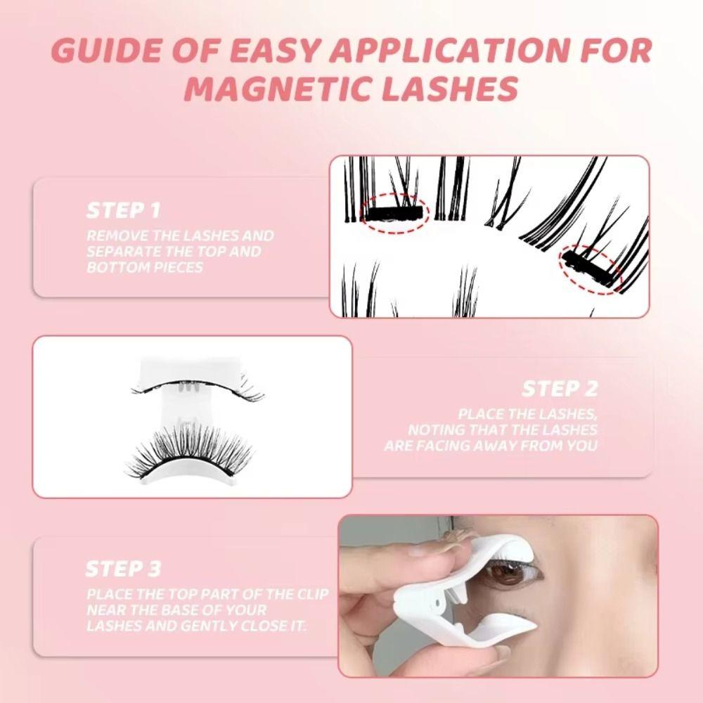 No Glue Required Magnetic Eyelashes with Applicator Magnetic False Eyelashes  Women Girls