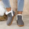 Fashion Flat Bottomed Women's Cotton Shoes 2024 Winter New Item Warm Large Size Solid Color Anti Slip with Fleece Midsole Boots Sneakers
