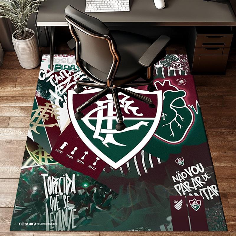 Soccer Club Emblem Design Printed Office Carpet Chair Cushion Entryway Rug, Rugs for Living Room, Bedroom Christmas gifts