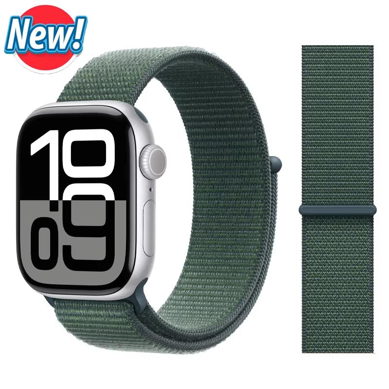 Cinturino in Nylon a Passante Per Apple Watch Bands 46mm 44mm 40mm 41mm 45mm 42mm Cinturino Originale iWatch Serie 11 10 SE 9 8 Ultra 3