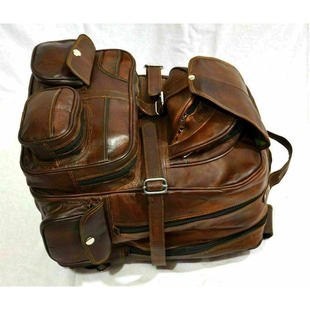 Umweltfreundlicher, luxuriöser Vintage-Lederrucksack für Herren, Schultertasche, Aktentasche