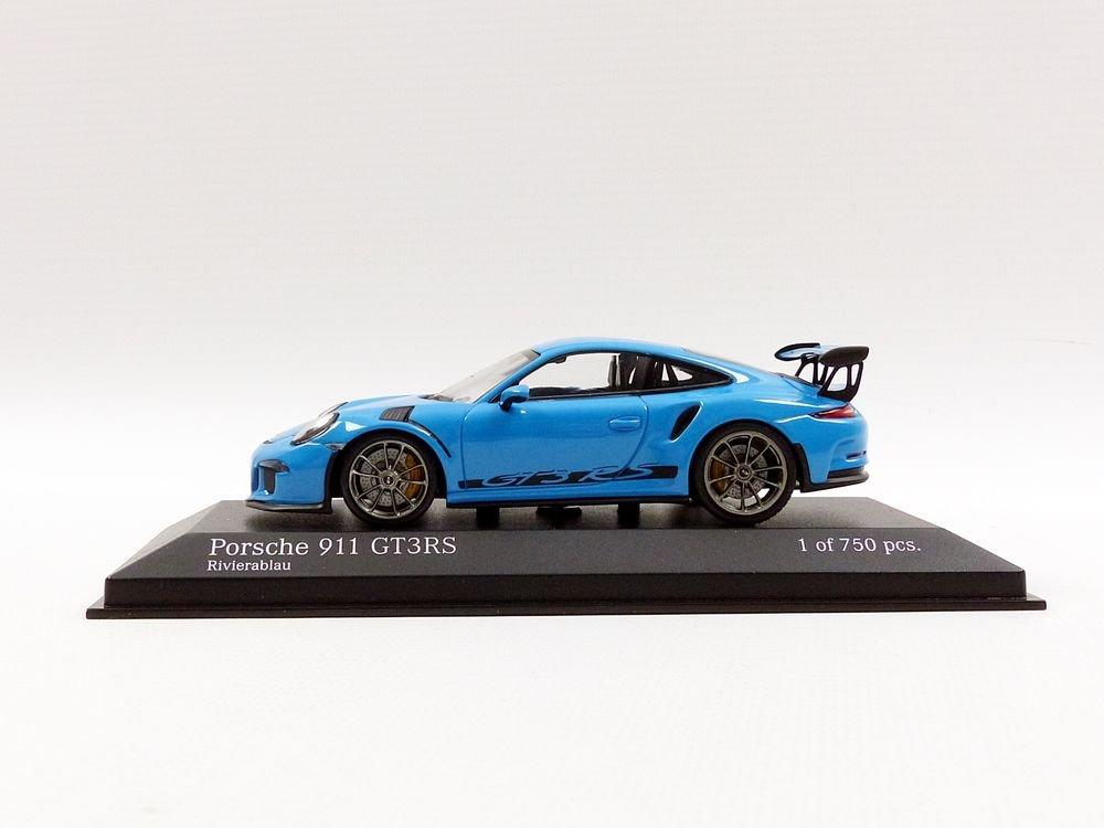Minichamps Scale Porsche 911 GT3 RS 2014 Riviera Blue 1/43 (991)