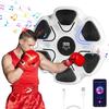 Machine de Boxe Musicale - OEM - Blanc - Sensibilité Réglable - Gants Inclus - Qualité Sonore Améliorée