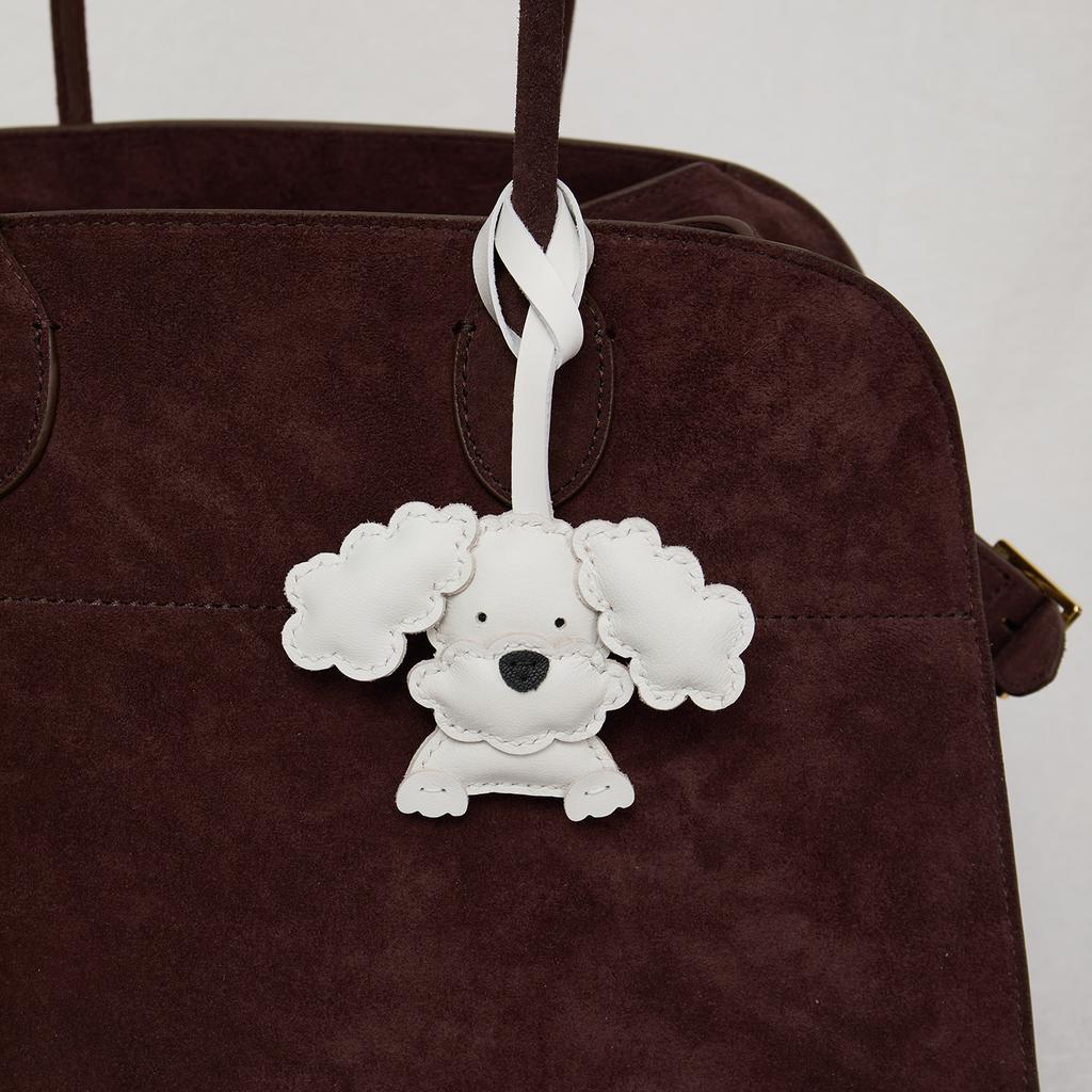Handgefertigt Echtes Leder Schnauzer Niedlicher Taschenanhänger Schlüsselanhänger Geschenk Niedliche Dekoration Geeignet für Taschen Exquisiter Anhänger Taschenzubehör
