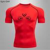 Summer Short Sleeved T-Shirt Men's Sports Running Summer Athletic Quick Dry Fitness Comfortable Tight Gym Compression Training Tops