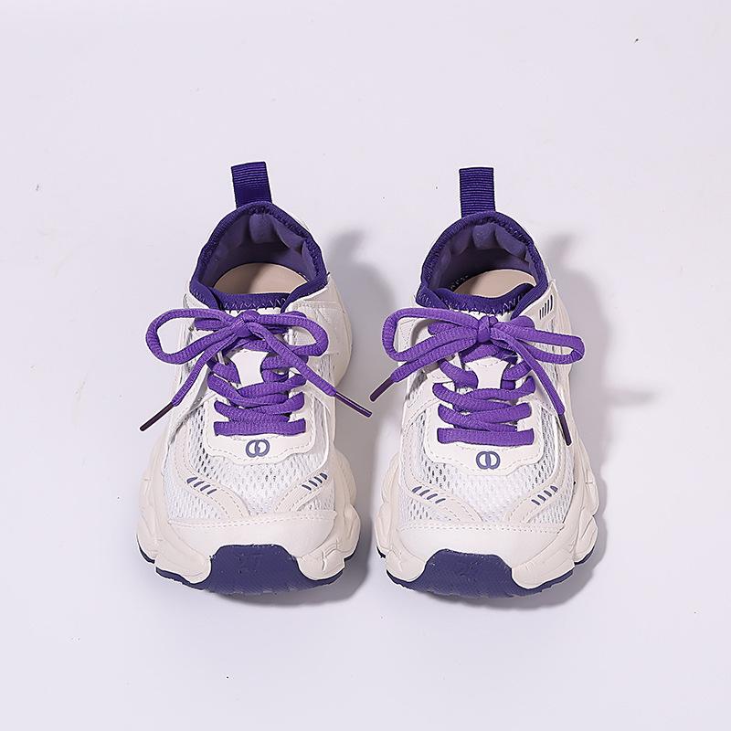 Summer 2026 Girls Breathable Mesh Sports Shoes – New Style, Soft Sole, Hot Selling 27 фиолетовый