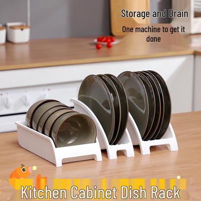 Minimalist Kitchen Cabinet Organizer: Built-in Cutlery, Bowl, and Plate Rack Dish Drainer