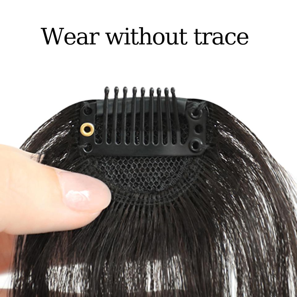 Synthetic Fringe Clip In Hair Bangs Hair Piece Middle Part Two Sides Bang Hair Pieces Clip In Extensions Increase Hair Volume Fo