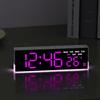 LED Digital Alarm Clock Temperature Week 2 Alarms Ambient Light Brightness Adjustment Bedside Electronic Table Clock USB Powered