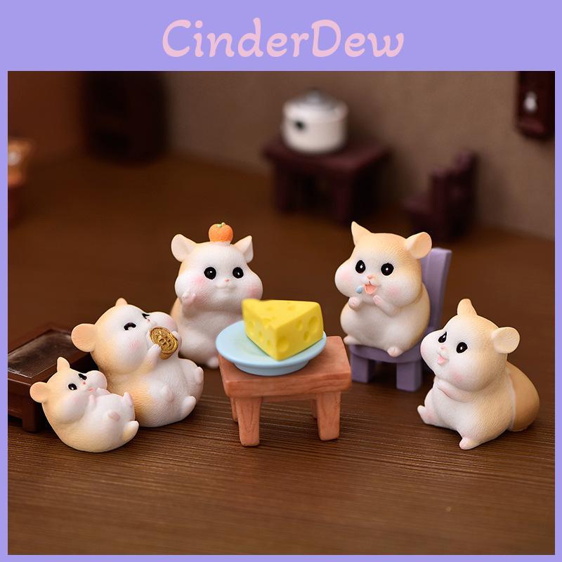 Cute Resin Hamster Miniatures Perfect For Fairy Garden And Terrarium Art