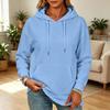 Sweat à capuche de couleur décontracté ample pour femme