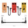 YFFSFDC 15cm Guitar Patch Cables for Guitar Effects, Noise-Reducing, with L-L Plugs, Black (3 Cables)
