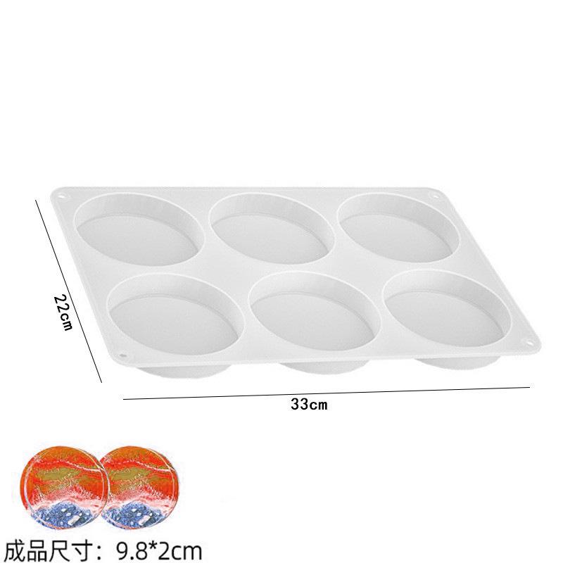 

6-Cavity Thick Round Silicone Coaster Mold: DIY Resin Casting Cup Mats, Handmade Crafts & Table Decor
