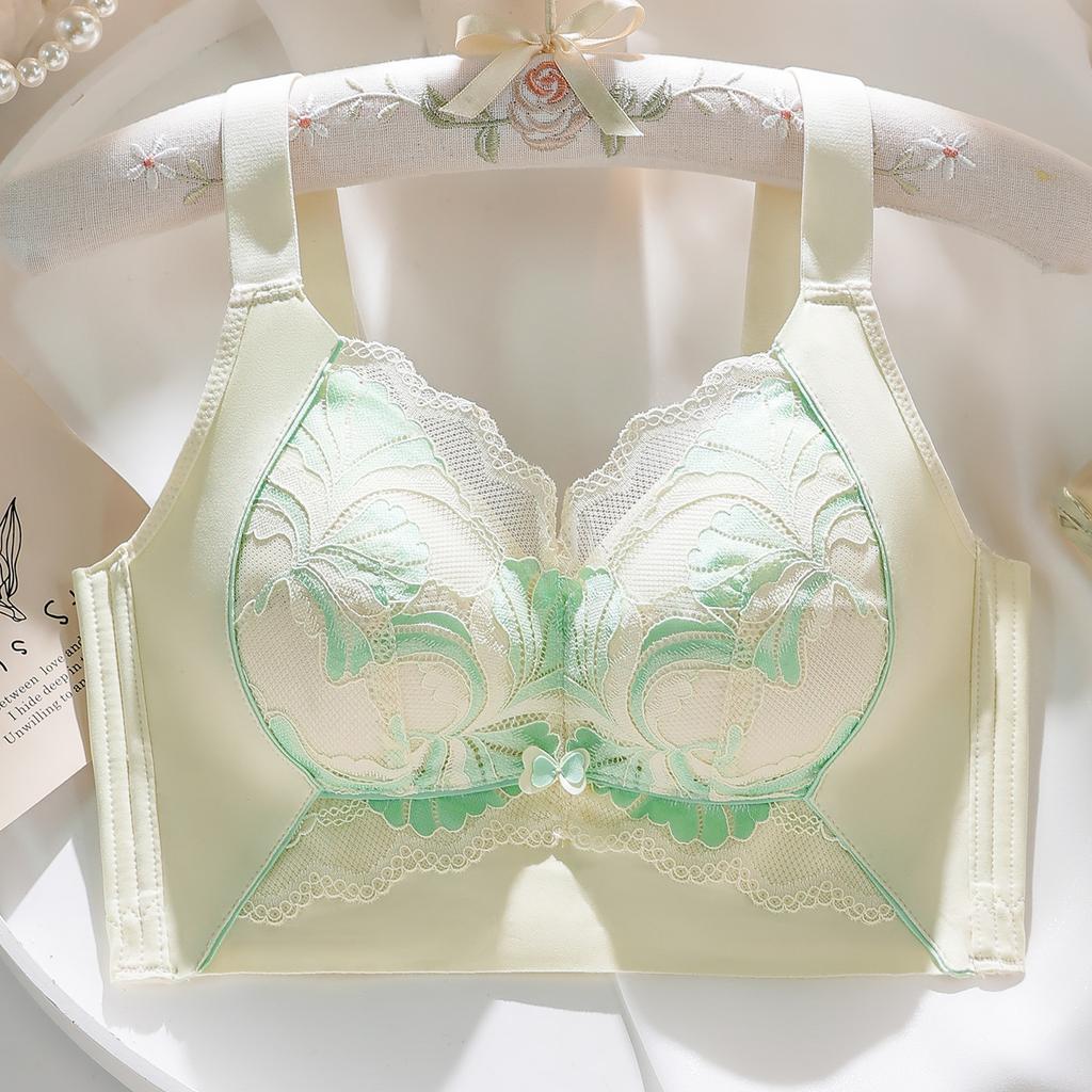 New Lace Large Size Adjustment Type, Thin Breasts, No Steel Rings, Bra Gathering, Big Breast Cup