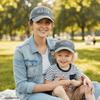 Fashion Washed Cotton MAMA MINI Embroidery Caps Vintage Adjustable Parent-Unisex Baseball Hats Breathable Outdoor Sunscreen Hats