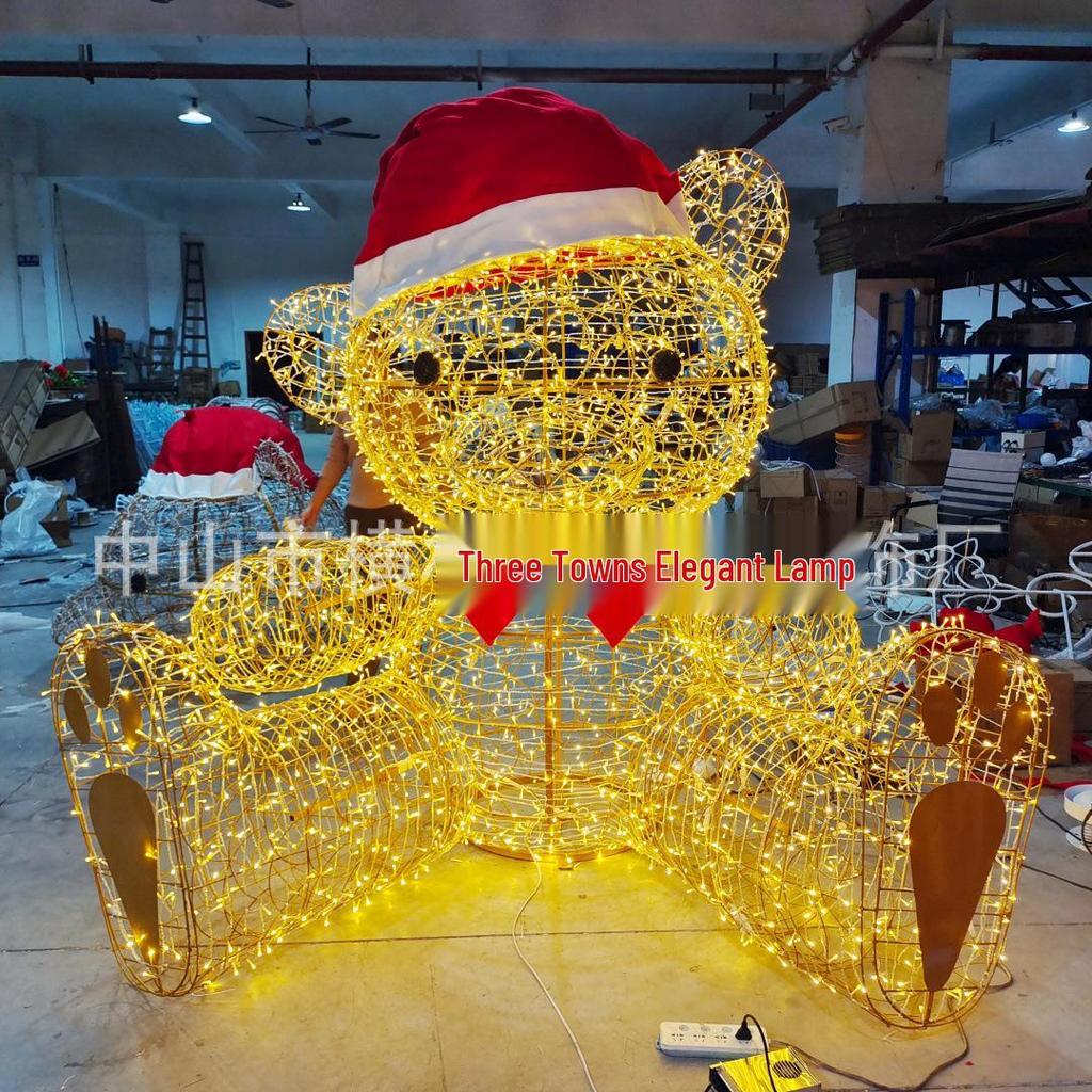 LED Christmas Deer and Cart Outdoor Decorative Lights