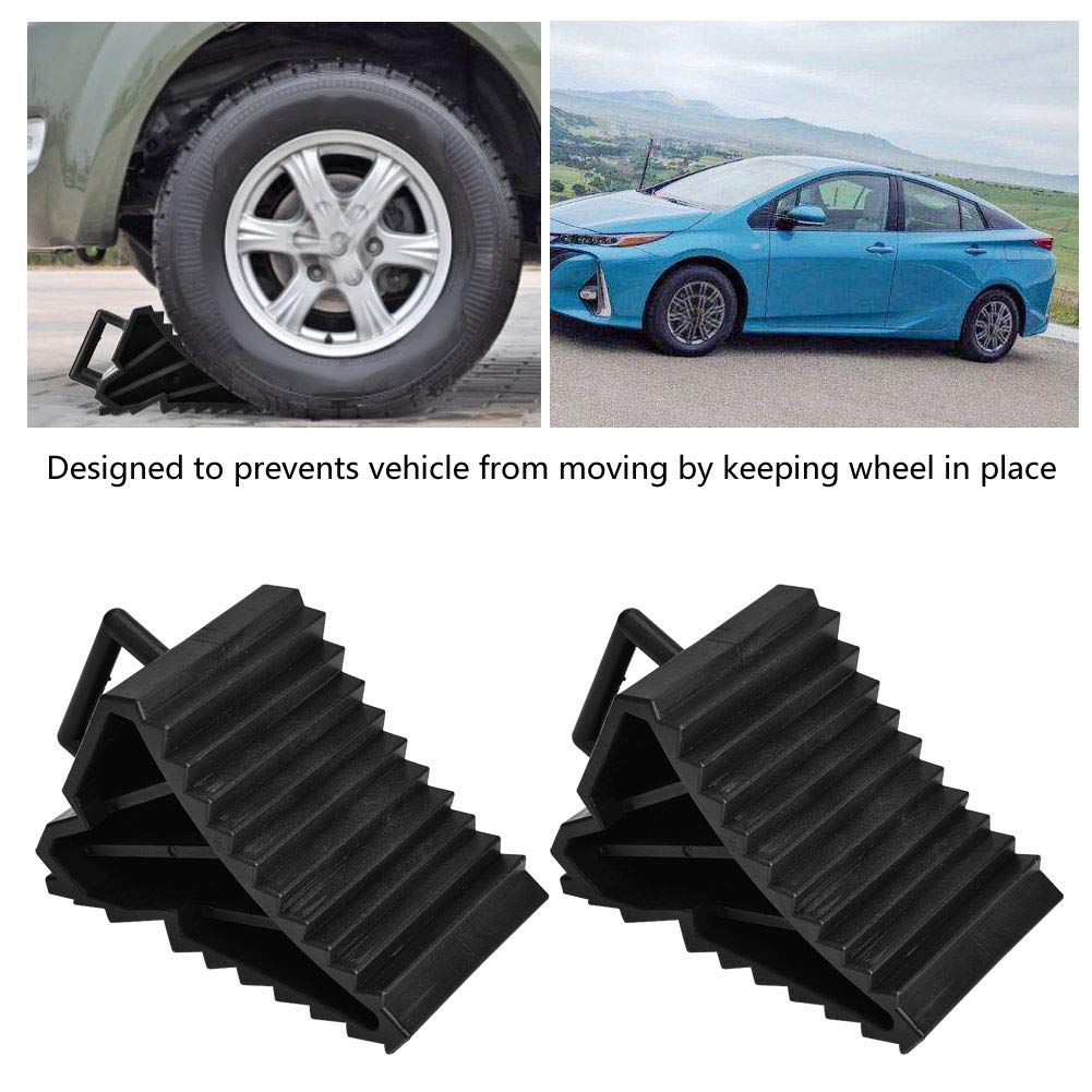 Wheel Chock, Tire Chock, Crack-Resistant, ABS Plastic Tire Stopper, Lightweight, Easy to Install