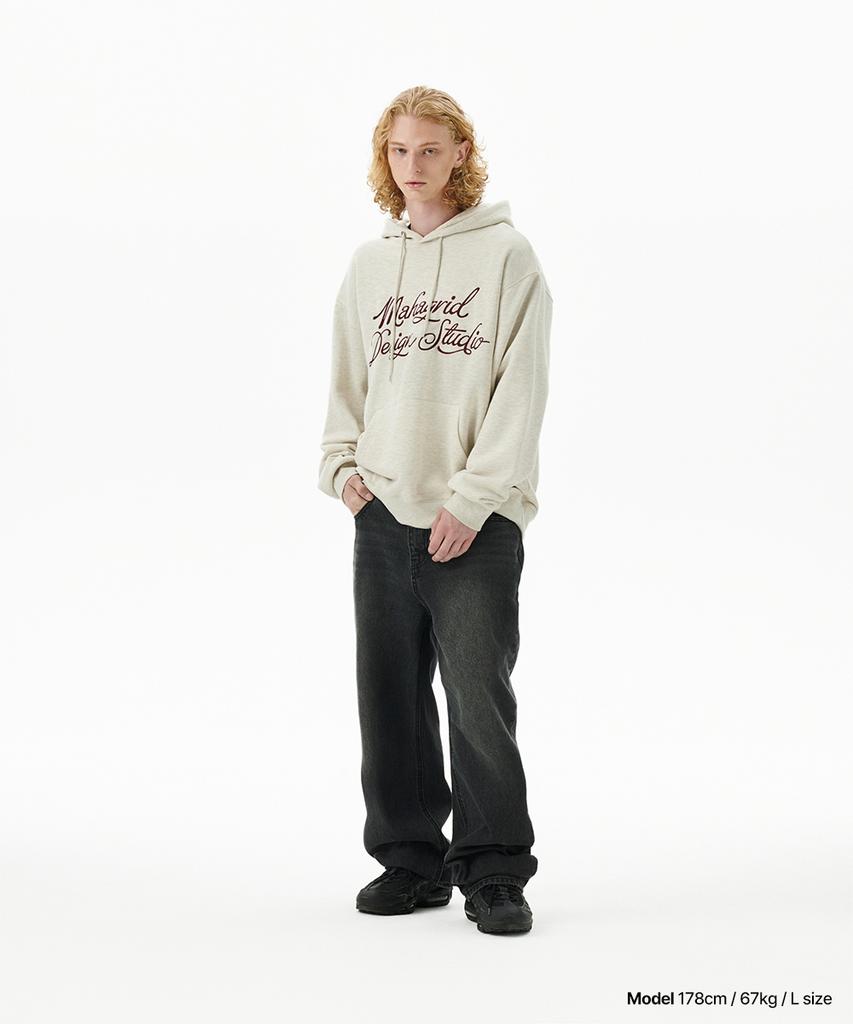 Letter Ink Logo Hoodie Oatmeal(Mg2Ffmm416A)
