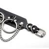 Cool Punk Gothic Collar for Women and Men Black PU Leather Vingate Necklace Adjustable