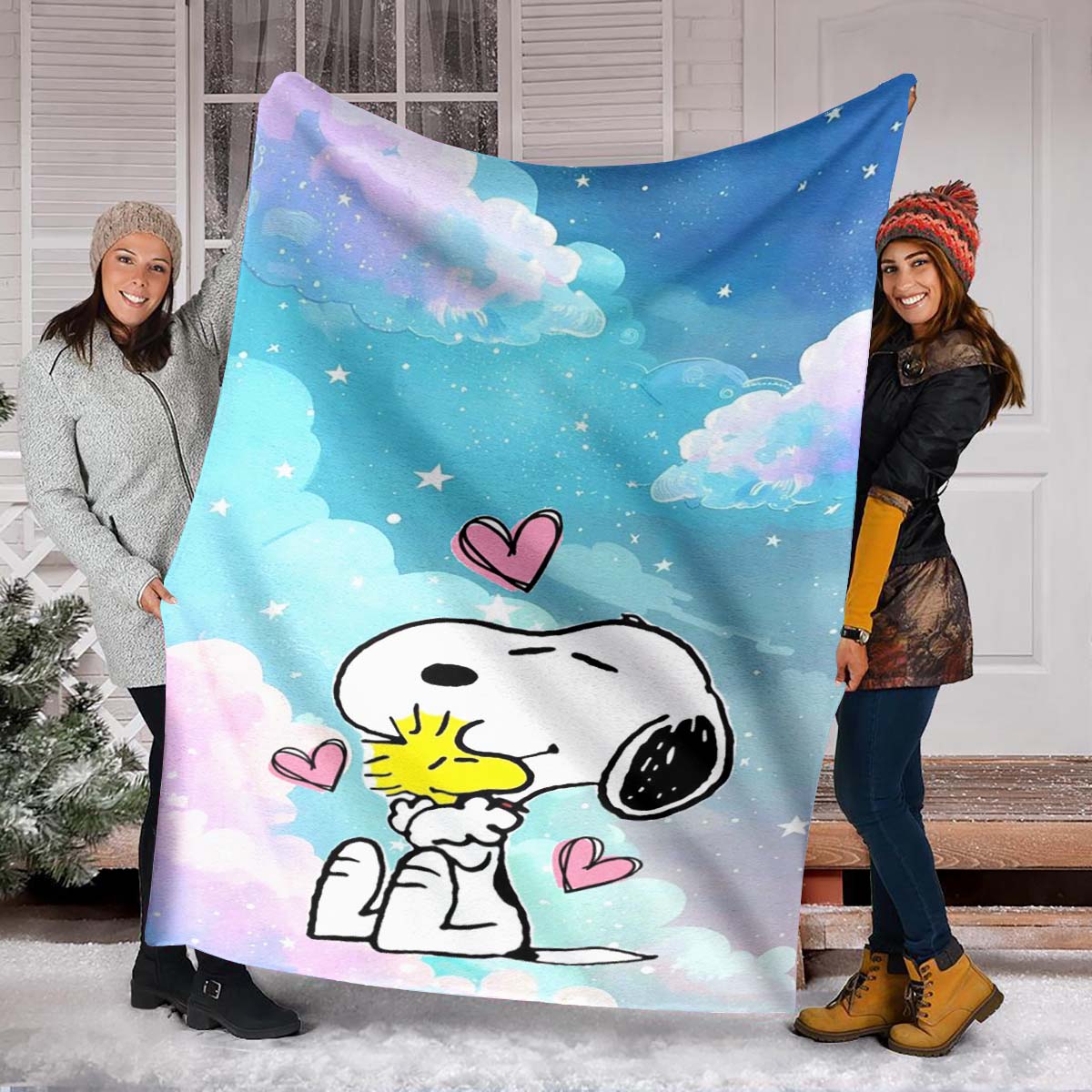 Warm blanket, Snoopy cartoon pattern, comfortable nap blanket, soft and skin-friendly, a great gift for friends and family. 75x90cm