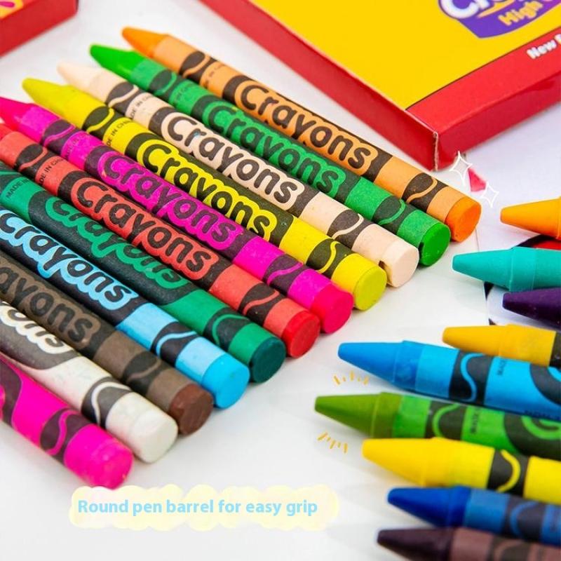 4/12/18/24Colors Art Drawing Set Multicolor Crayons Kid Graffiti Brush Student Oil Painting Stick Suit School Art Supplies