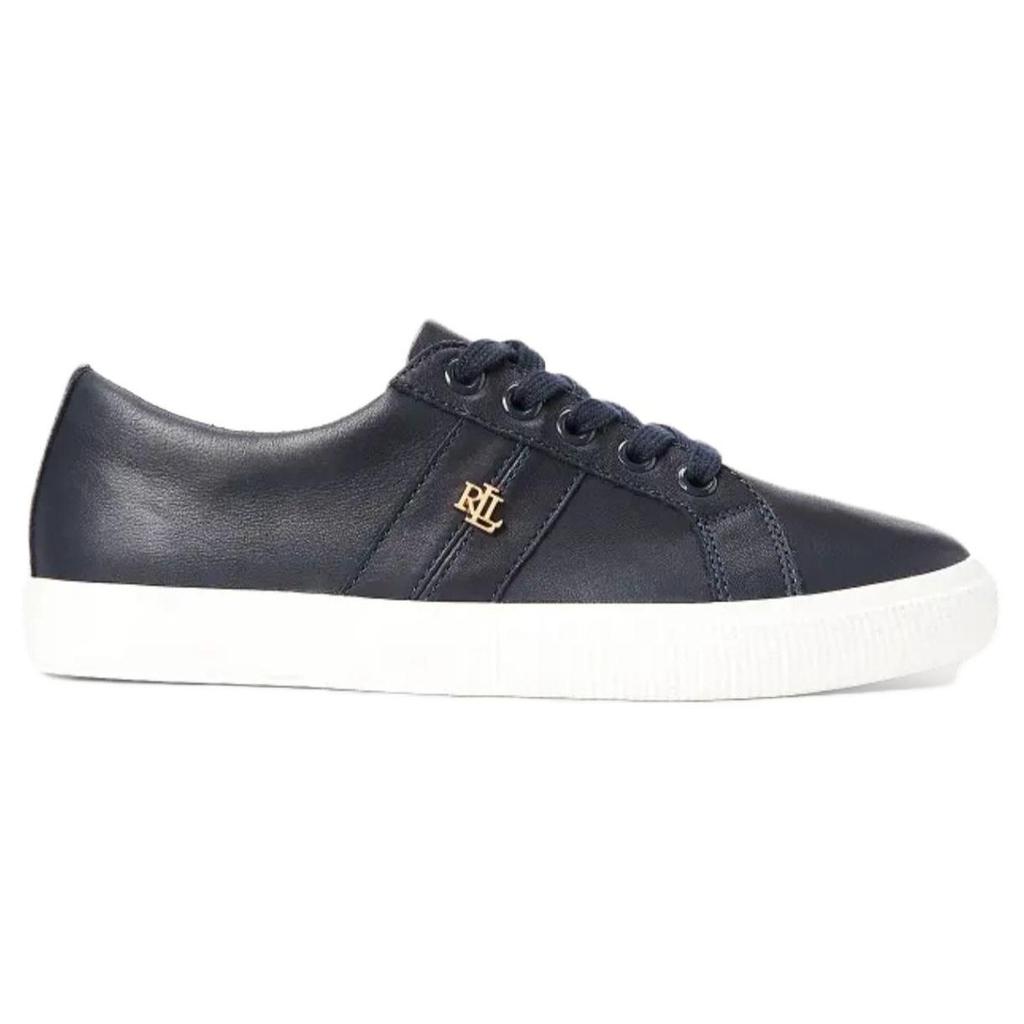 Polo Ralph Lauren Janson II Leather Comfortable Versatile Low-Top Sneakers Women Sneakers Dark-Blue WALRFTW0CT20076