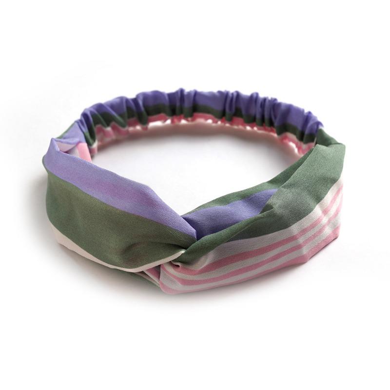 Leopard Print Flower Spring Autumn Summer Chiffon Cross Elastic Headband Women Headband Hair Accessories Headgear