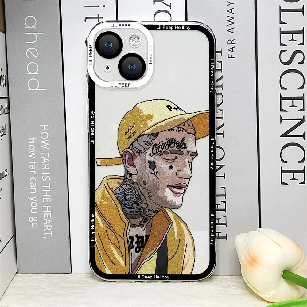 כיסוי טלפון Lil Peep Hellboy Love לאייפון 16 15 14 13 12 11 Pro Max Mini 7 8 15Plus SE2 X XS MAX כיסוי רך שקוף Fundas