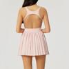 Rochie de antrenament pentru femei Yoga Tenis Golf cu Fustă plisată Decolteu în spate Croială slim Elimină transpirația