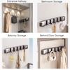 1PCS Suction Cup Hideable Coat Hook,Multi-functional Foldable Door Hooks for Entryway Bathroom,Home Storage Rack with 4/5/6 Hook