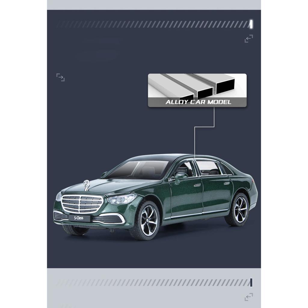 1/24 BENZ S400 S-Class Alloy Car Diecasts & Toy Vehicles Car Model Sound and Light Pull Back Car Toys Gifts
