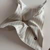 Grey New Alloy Love Striped Large Intestine Ring French Square Towel Hair Band Hair Accessories Daily Versatile Jewelry