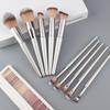 10 Pcs Champagne Gold Makeup Brushes Complete Set of Foundation Loose Powder Blush Concealer Eye Shadow Professional Set