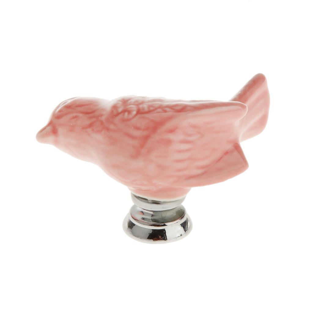 Bird Shape Ceramic Knobs DIY Door Drawer Cupboard Pull Handle Furniture Kitchen and