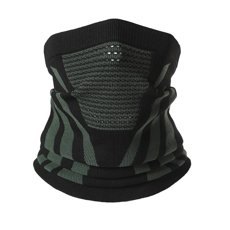 

Новая маска-бандана для лица, грелка для шеи, велосипедный шарф, дышащая маска для пешего туризма, зимняя уличная ветрозащитная утолщенная маска, нагрудник One Size зелёный