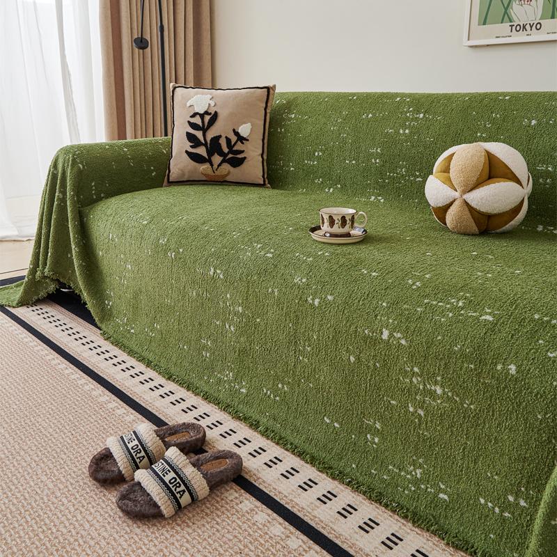 

Classic Red Sofa Cover Thick Chenille Full Cover Cat Resistant for 2 3 4 Seater Sofa Cat Proof 130x180cm