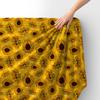 Royal Samt Stoff Polyester Zum Nähen - Motiv Sonnenblumen Auf Gelbem