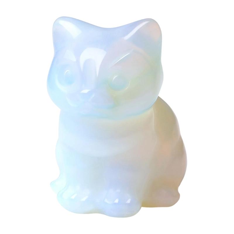 Cats Decors Crystal Cats Figurines Cats Lover Gift Lucky Cats Statue Loss of Cats Sympathy Gift Desktop Decorations
