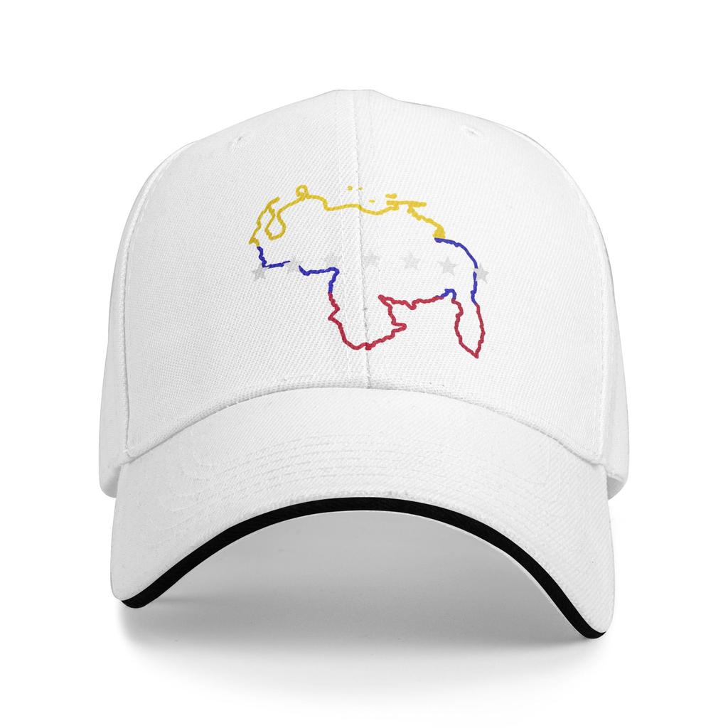Unisex Venezuela Map 7 Stars Flag Outdoor Hat Venezuelan Trucker Cap Casual Baseball Cap Sunscreen Sunshade