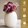 White Metal Hammered Oval Shape Vase for Home Decor Decoratives for Indoor Outdoor Living Room Balcony | Best Gift