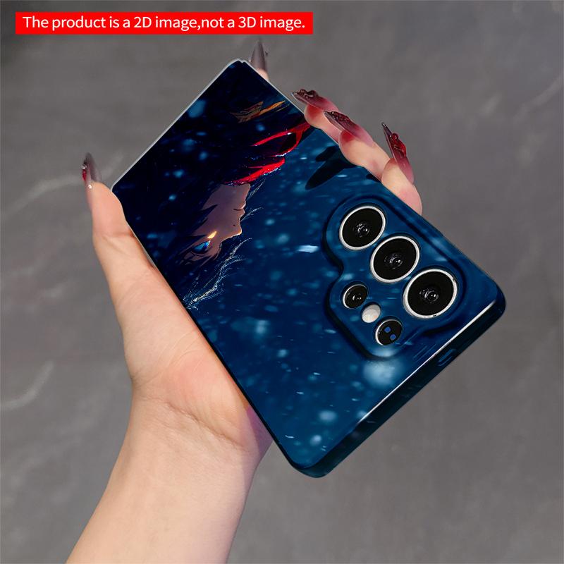 2DFlat Samsung Phone Case Snowfall Moment Anime Boy Phone Case Applicable To Galaxy S22 S23 S24 S25ULTRA S26 A12 A13 A14 A15 A16