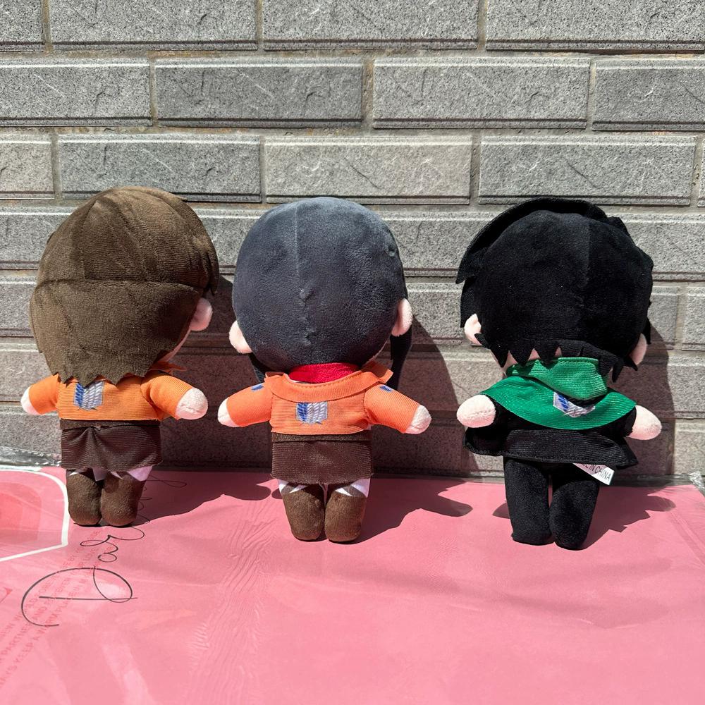 Anime Attack On Titan Plush Toys Doll Kawaii Levi Eren Mikasa Cute Kawaii Collection Green Stuffed Doll Birthday Gifts for Kids