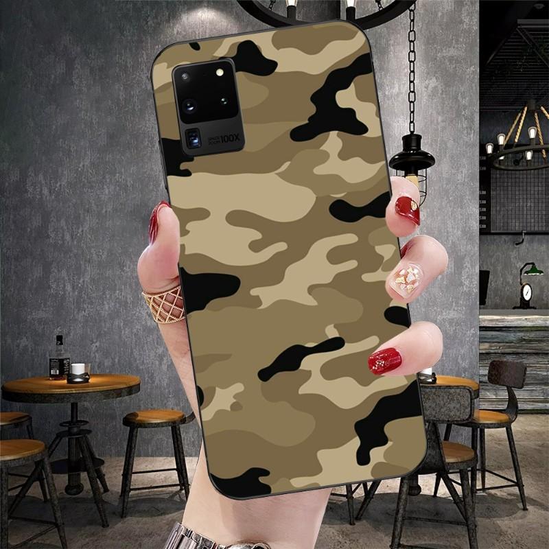 

Camouflage Pattern Phone Case For Samsung Galaxy S6 S7 S8 S9 S10 S21 S22 Plus Ultra Soft Black Phone Cover Galaxy S6 Edge