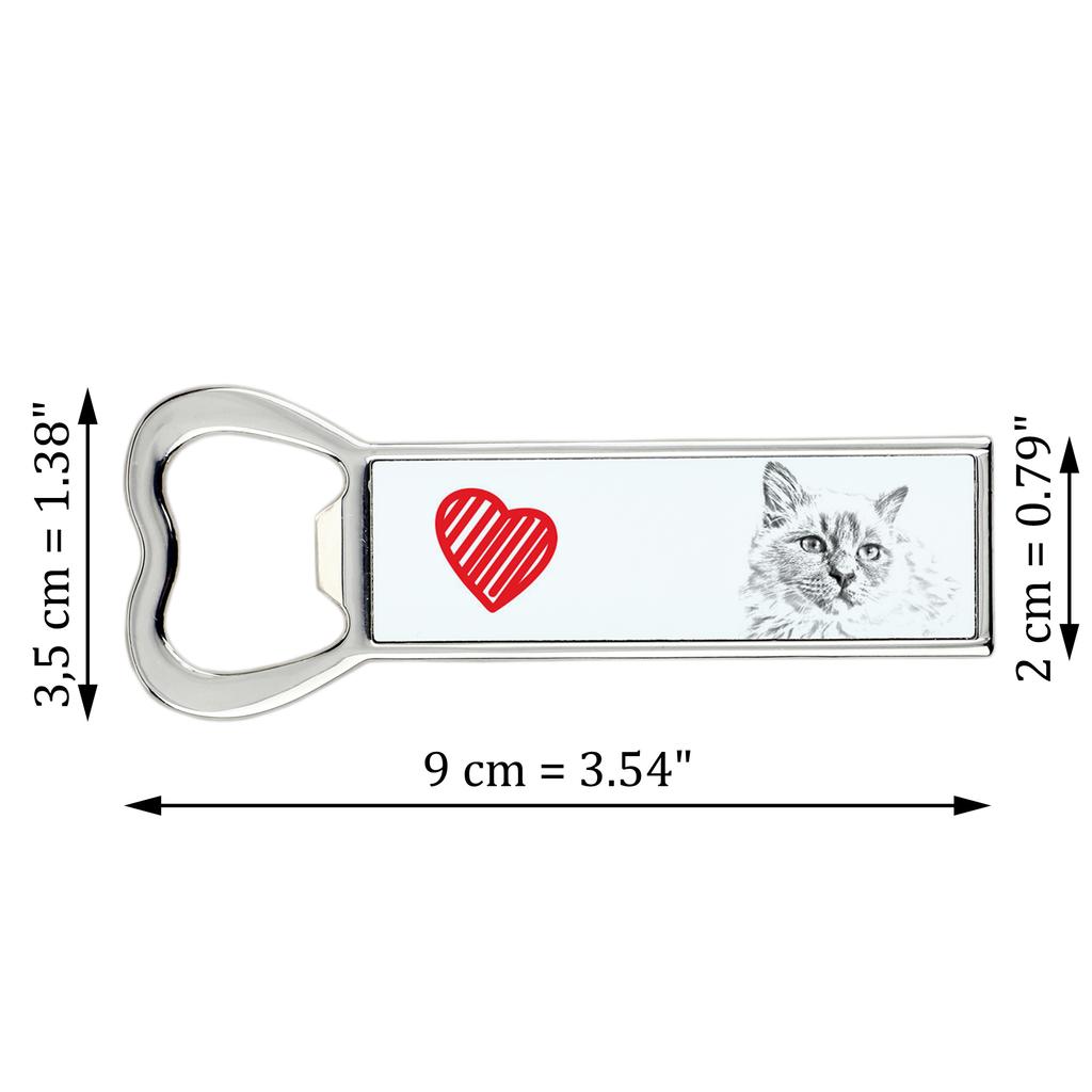 Birman – Bottle opener with a cat, personalized fridge opener | Art-Dog