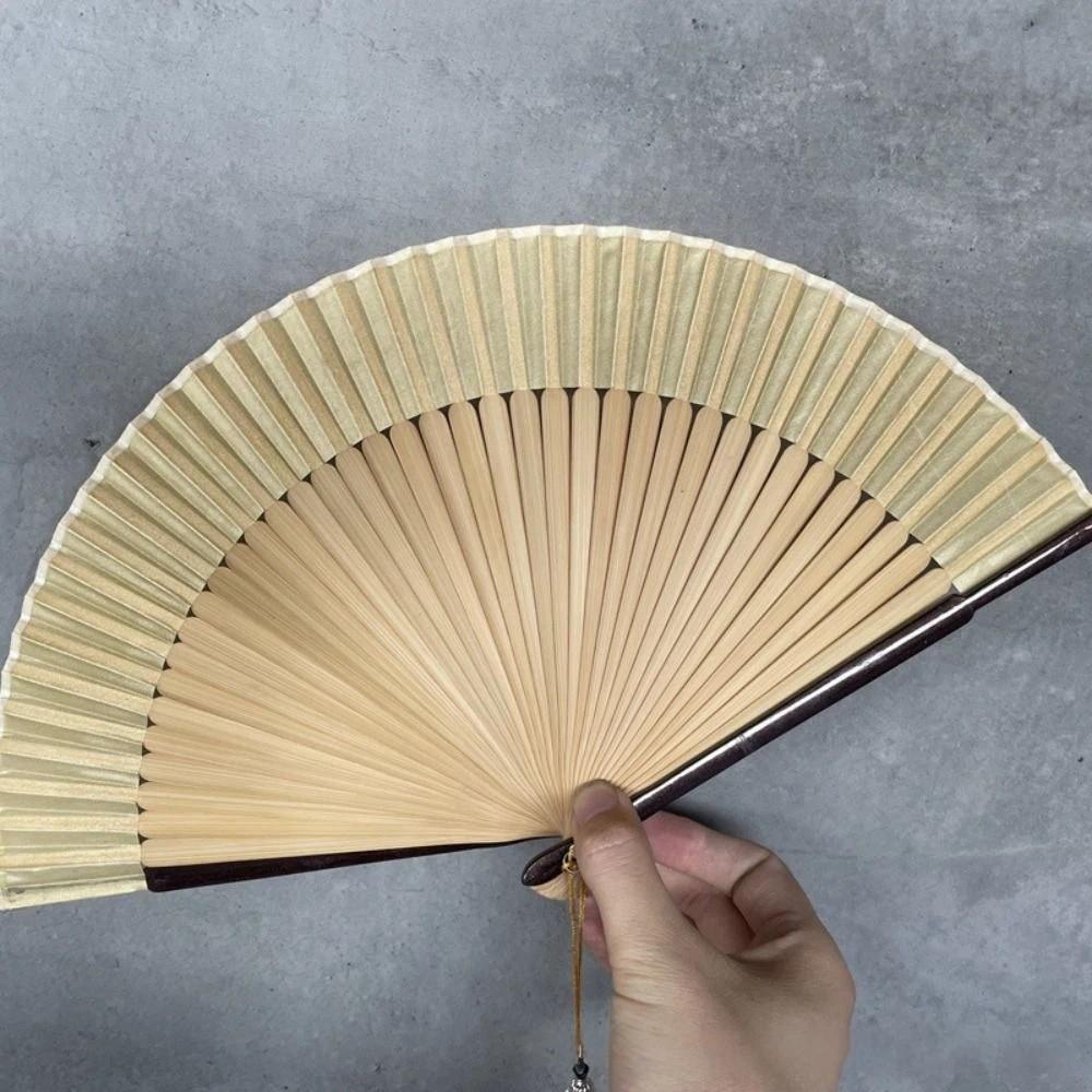 Baumwoll-Leinen-Stoff Faltbarer Handfächer Japanischer Stil Handgehaltener Fächer Neuer Chinesischer Stil Fächer Geschenk geben