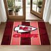 Kansas City Chiefs Design Crystal Velvet Rug Soft Decorative Mat for Bedroom Entrance
